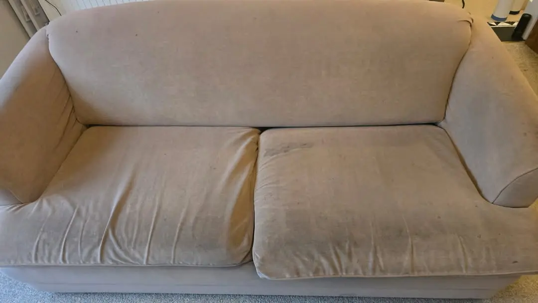 Dirty sofa before cleaning Cape Town